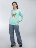 Neva Women Round Neck Full Sleeves Sweatshirt Printed pattern