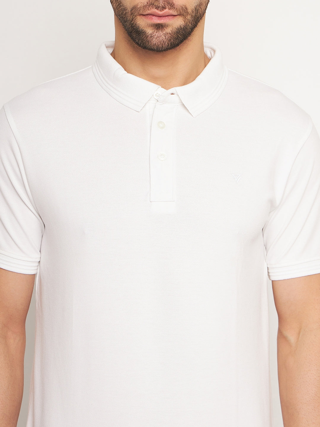 Neva Men Polo Neck Half Sleeves T-shirt Solid Pattern