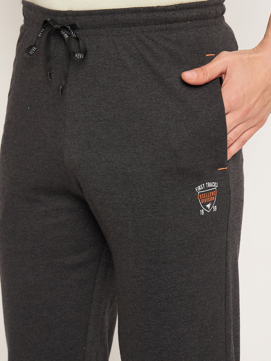 Neva Men Trackpants Elasticated waistband with Drawstring regular Fit