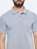 Neva Men Polo Neck Half Sleeves T-shirt Solid Pattern Chest Pocket