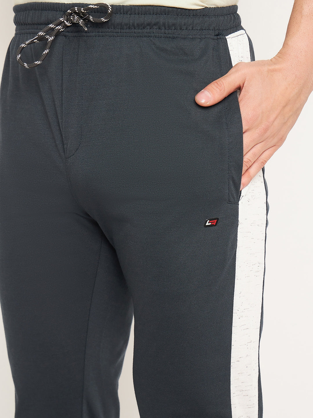 Neva Men Trackpants Elasticated Drawstring waistband Regular Fit contrast Side panel