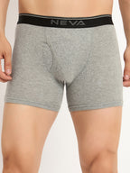 Rib Boxer Brief Top Elastic with Front open Fly NEVA Pack Of 3 Breathability Trunks PEP09-ANT
