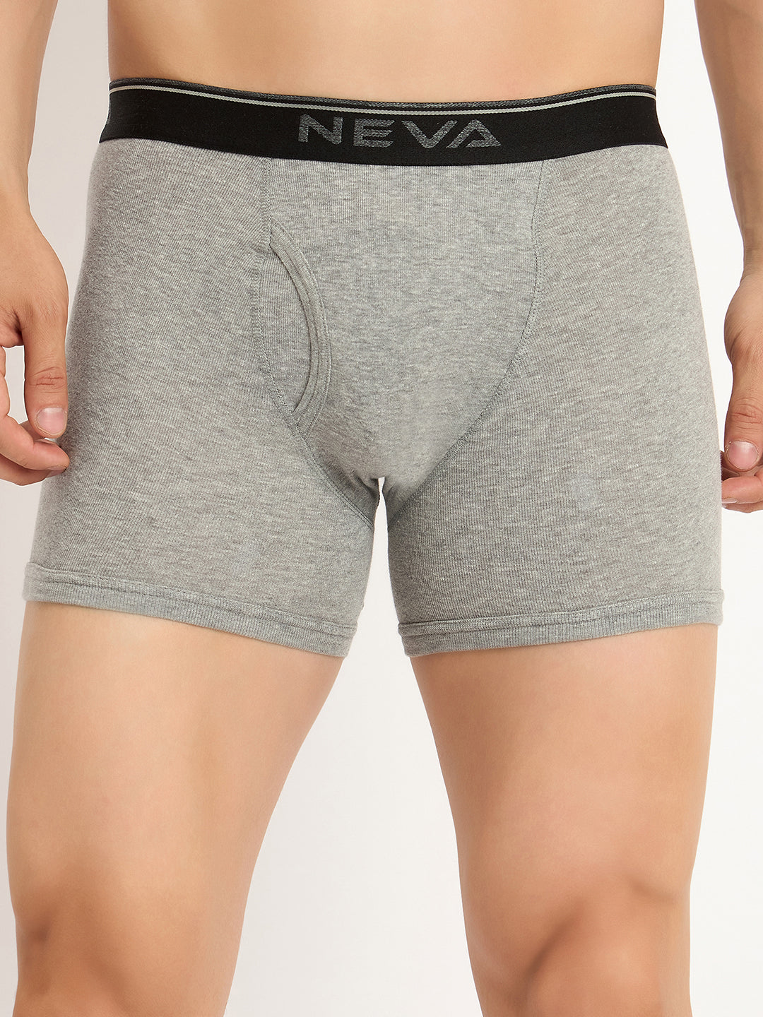 Rib Boxer Brief Top Elastic with Front open Fly NEVA Pack Of 3 Breathability Trunks PEP09-ANT