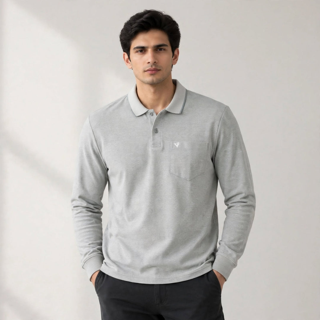Pocket Polo T-Shirt with Magic P.Knit Fabric