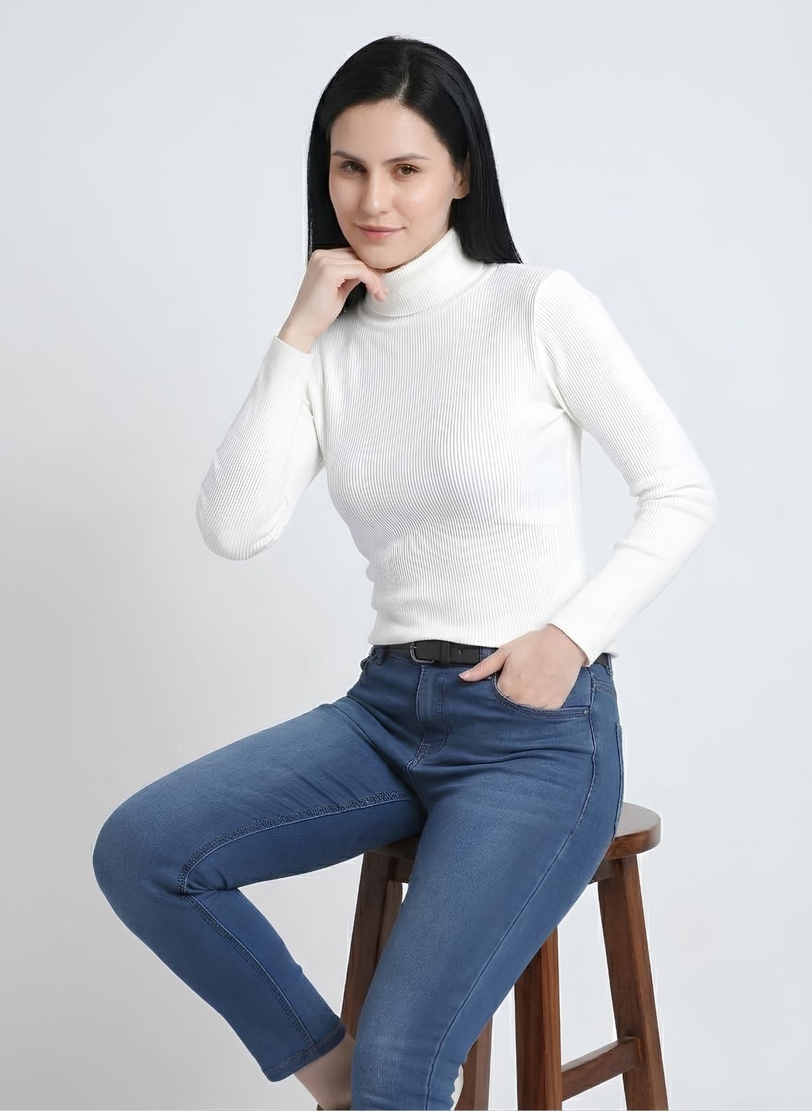 Ladies T-Neck Under Jacket
