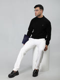 Neva Men Hoody Neck Full Sleeves Sweater Solid pattern