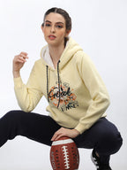 Neva Women Hoody Neck Full Sleeves Sweatshirt Printed pattern
