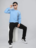 Neva Men Hoody Neck Full Sleeves Sweatshirt Typography with Stripes pattern
