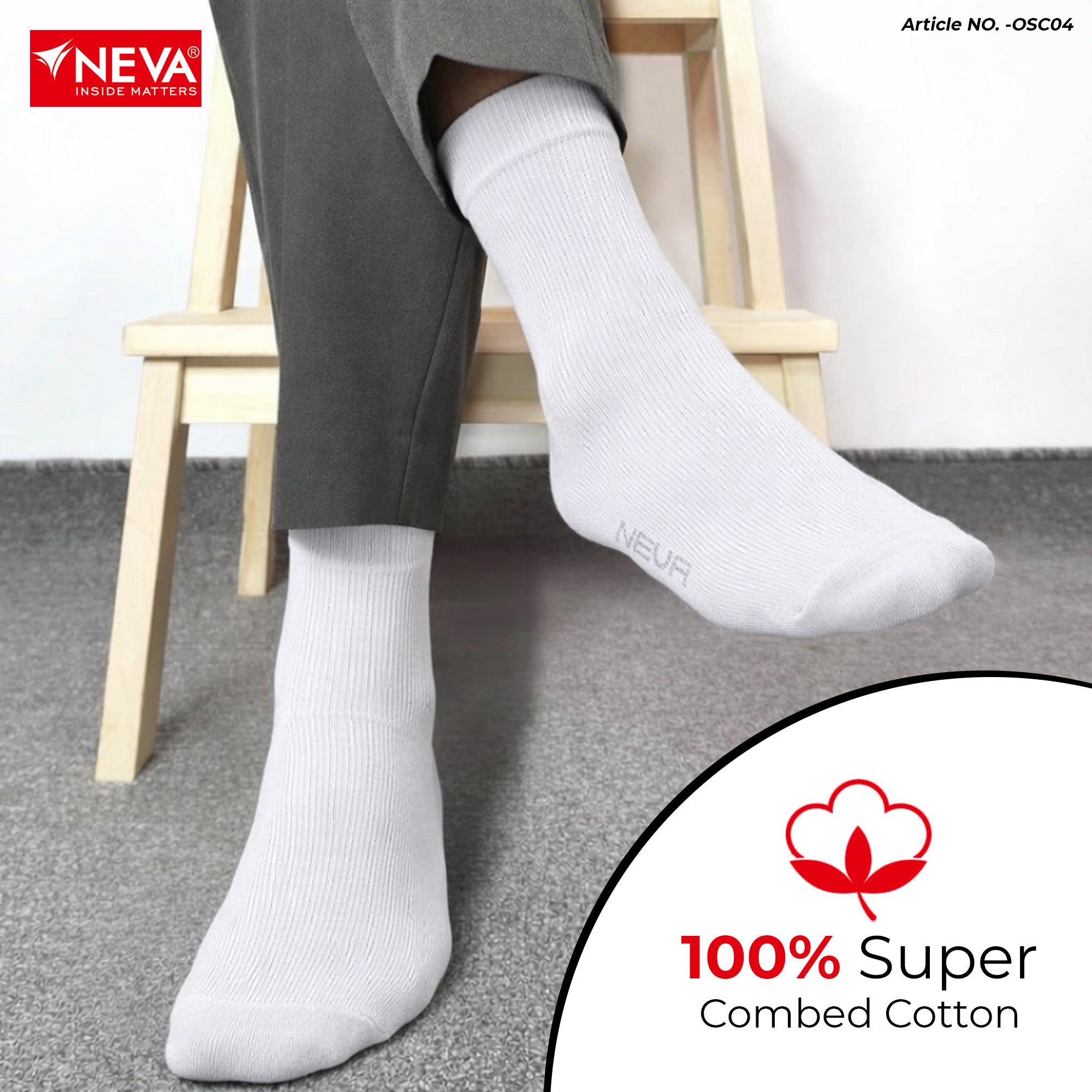 Crew Length Socks (Pack of 4)