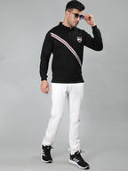 Neva Men Polo Neck Full Sleeves T-shirt Cross Striped pattern
