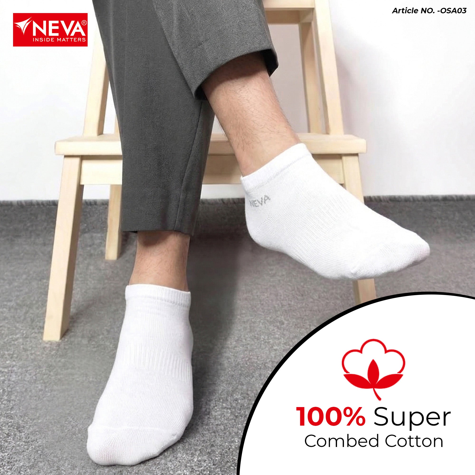 Ankle length sock (Pack of 4)