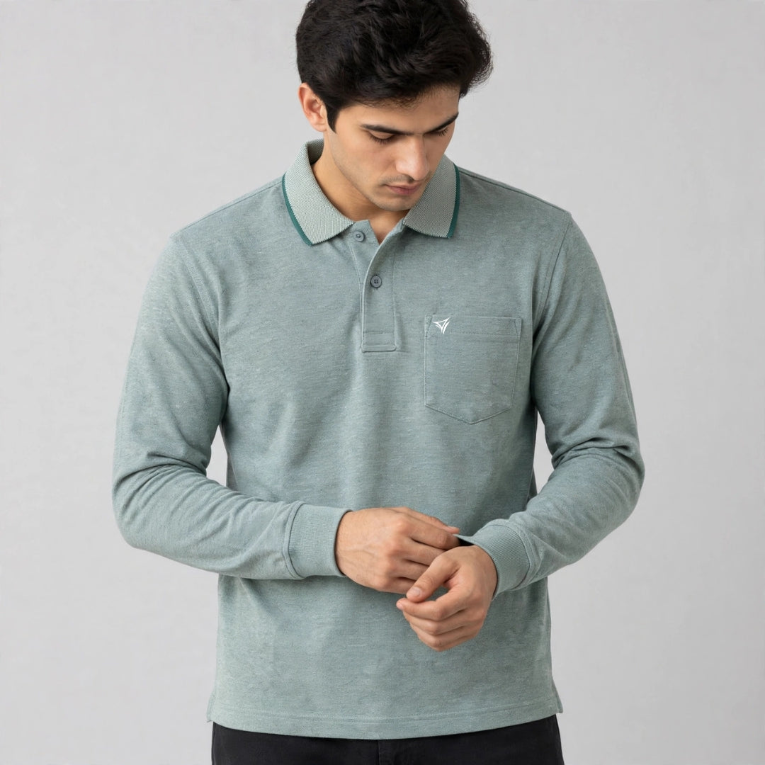 Pocket Polo T-Shirt with Magic P.Knit Fabric