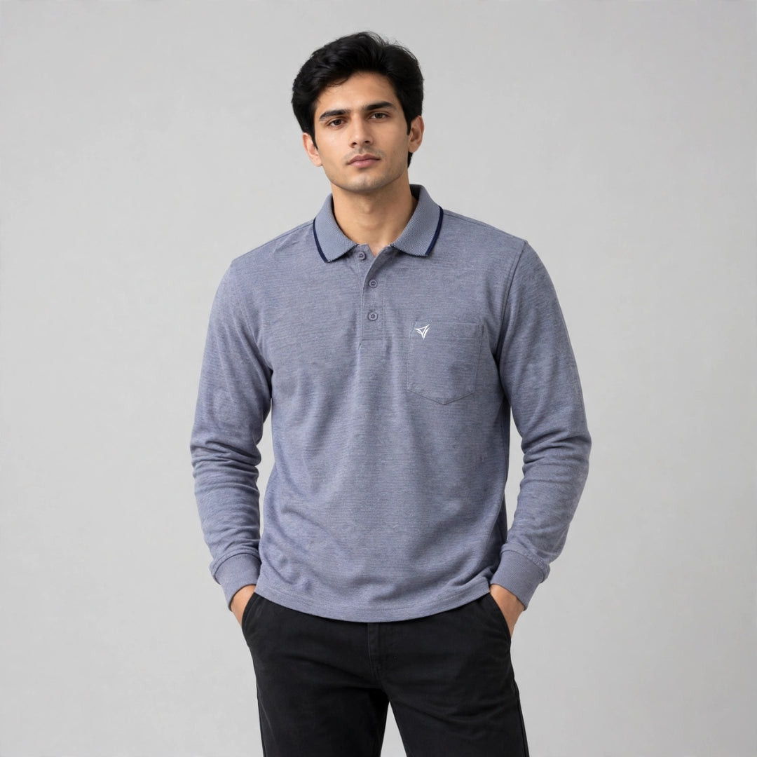 Pocket Polo T-Shirt with Magic P.Knit Fabric