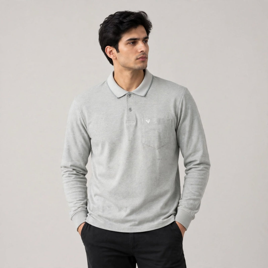 Pocket Polo T-Shirt with Magic P.Knit Fabric