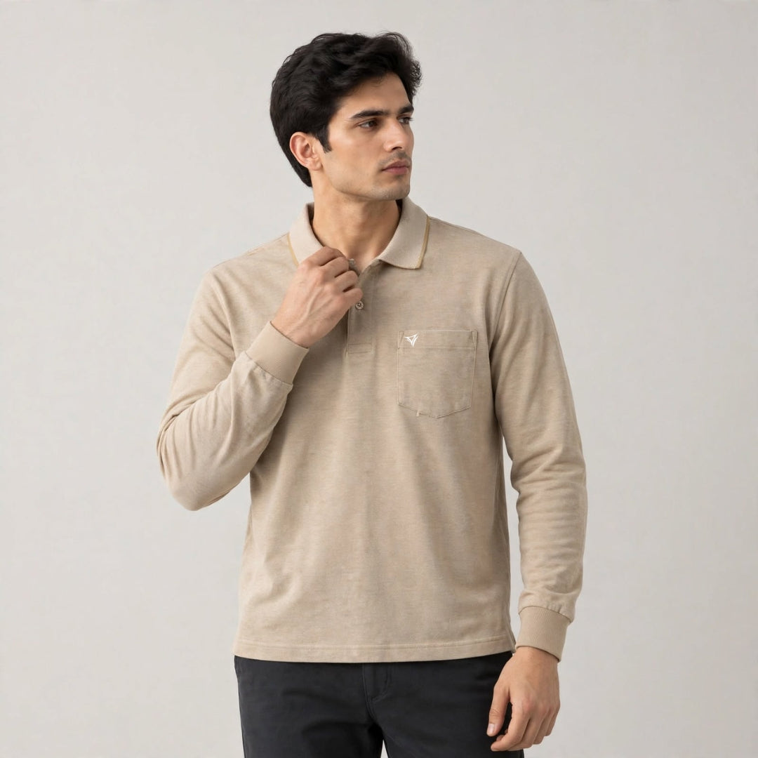 Pocket Polo T-Shirt with Magic P.Knit Fabric