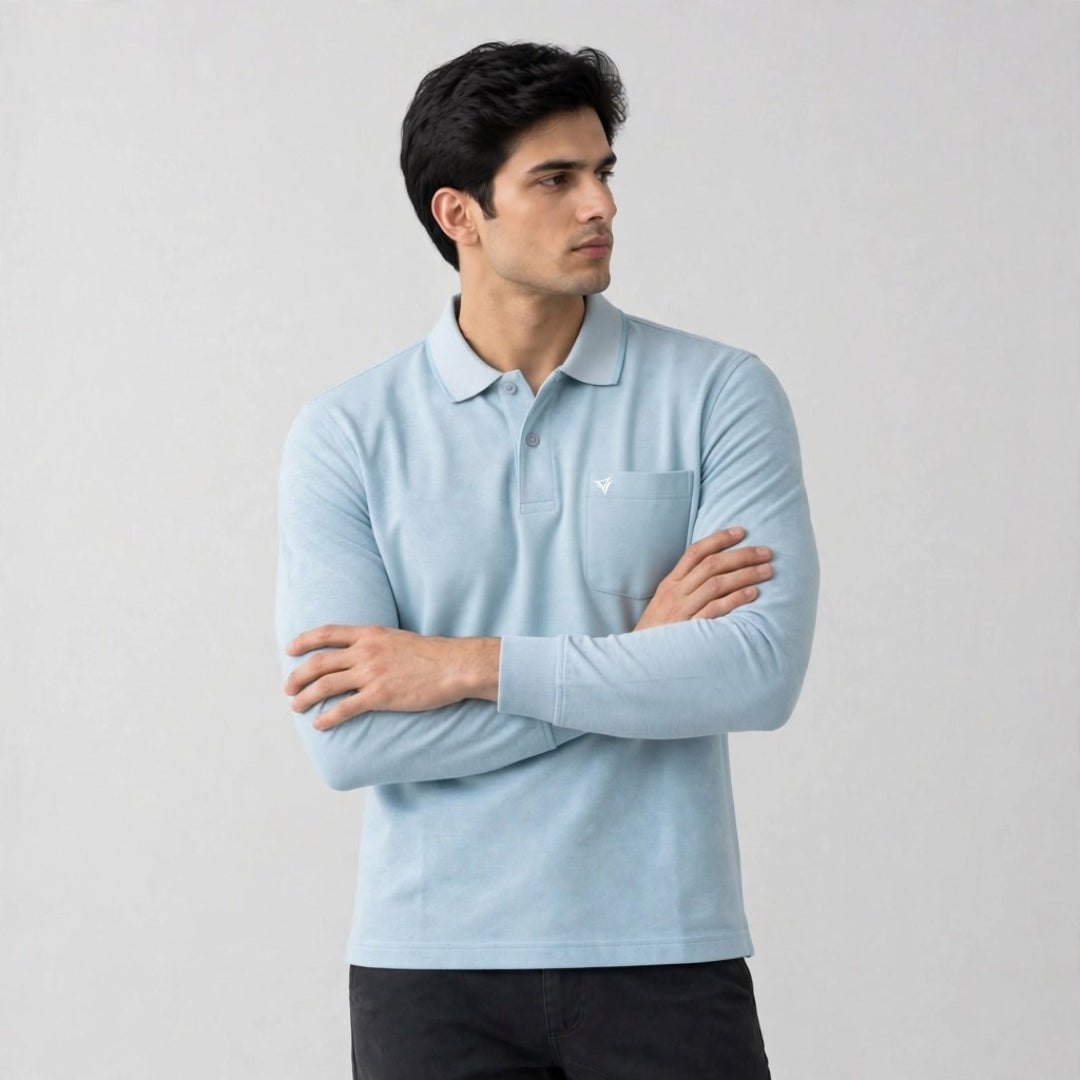 Pocket Polo T-Shirt with Magic P.Knit Fabric