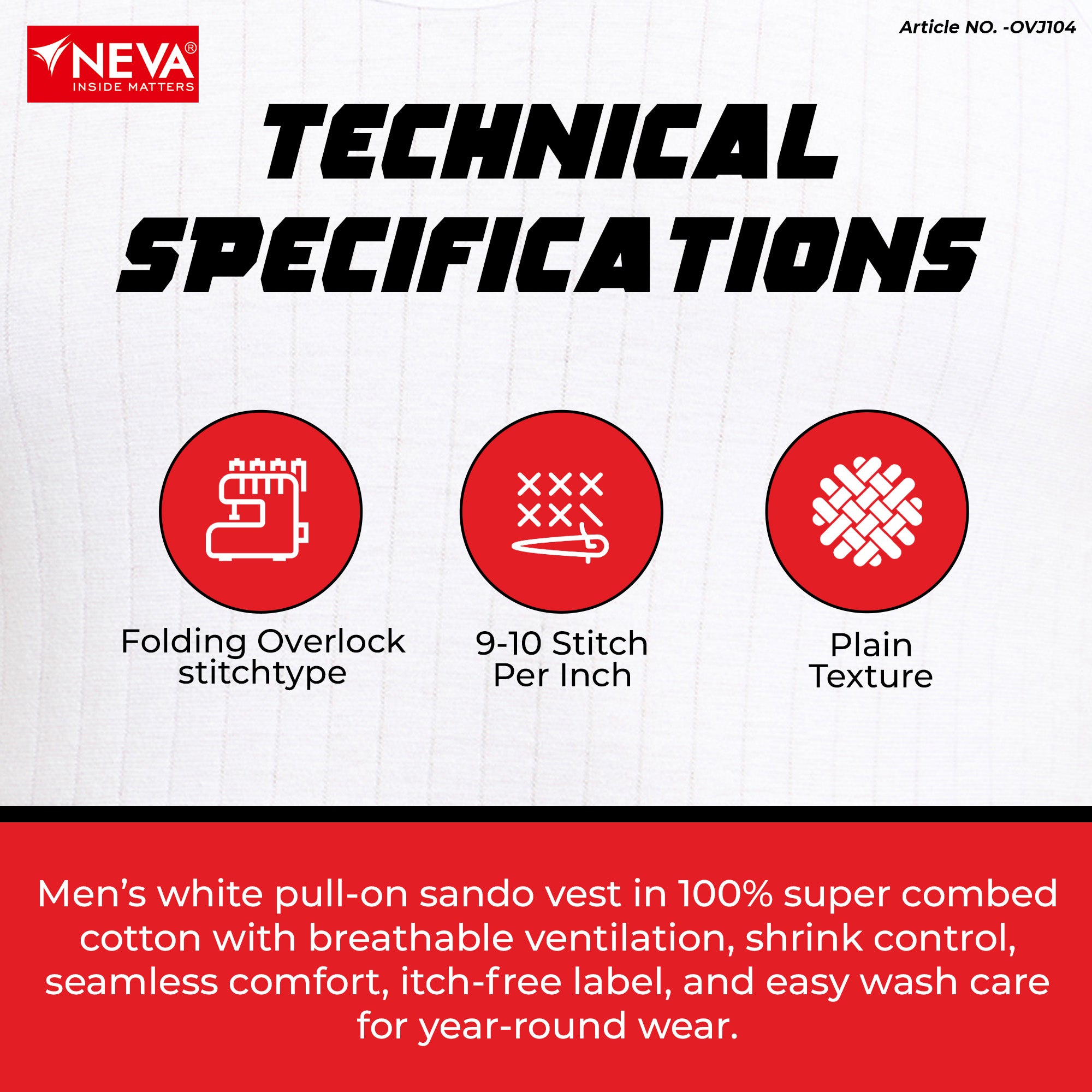 Ventilator Sando Vest (Pack of 2)