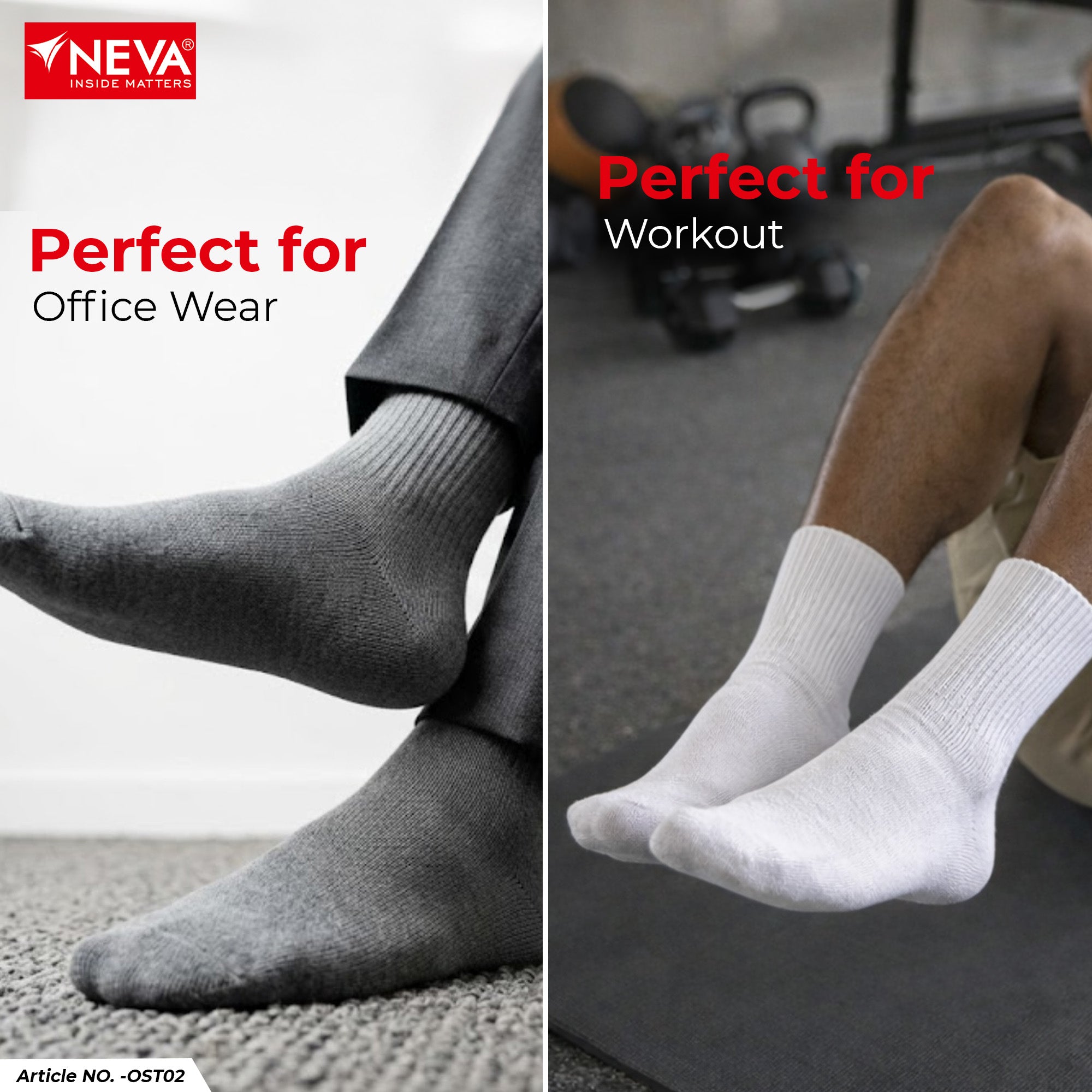 Crew length socks (Pack of 6)