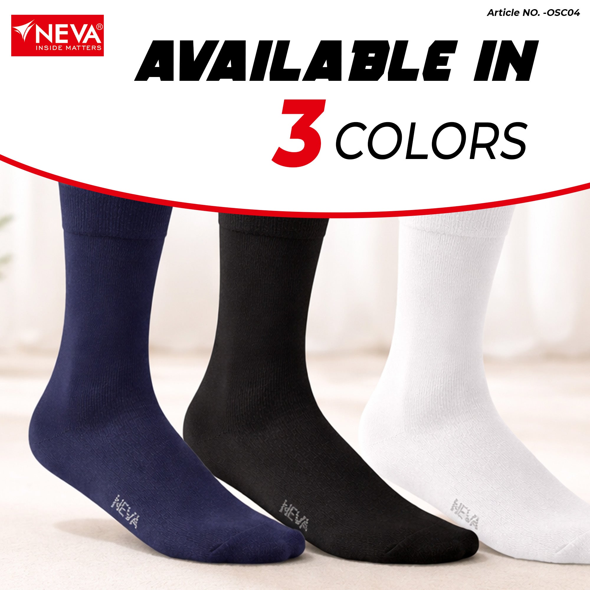 Crew Length Socks (Pack of 4)