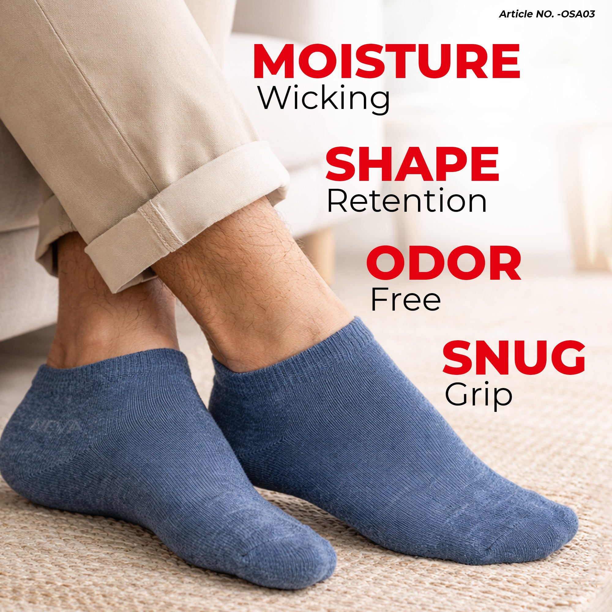 Ankle length socks (Pack of 6)