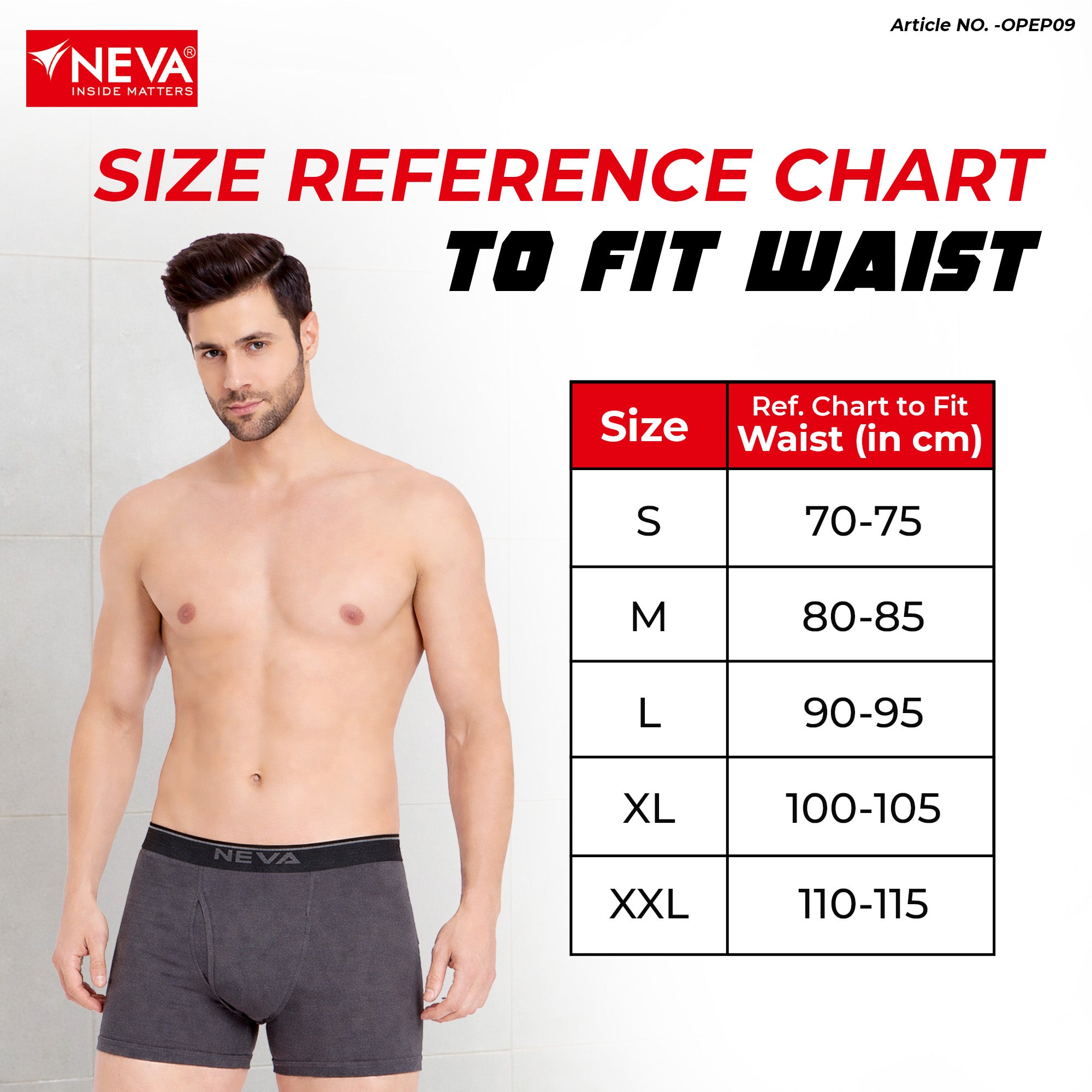 Rib Knit Top Elastic Trunk (Pack of 4)