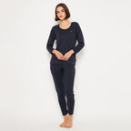 Neva Women Glaccia 3/4th Sleeve Thermal Upper & Bottom Set