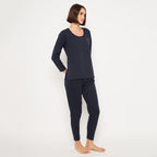 Neva Women Glaccia 3/4th Sleeve Thermal Upper & Bottom Set