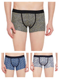 Neva Koolin Printed Men Short Trunk| Pack of 3|Anthra, Blue, Light Grey