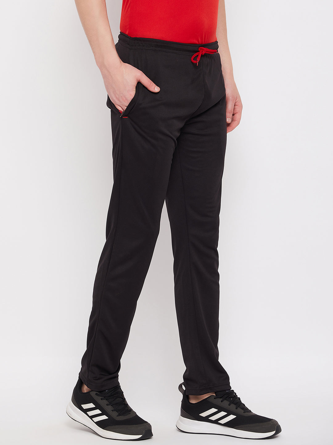 Neva Men's Track Pant in Solid Pattern Side pockets - Black