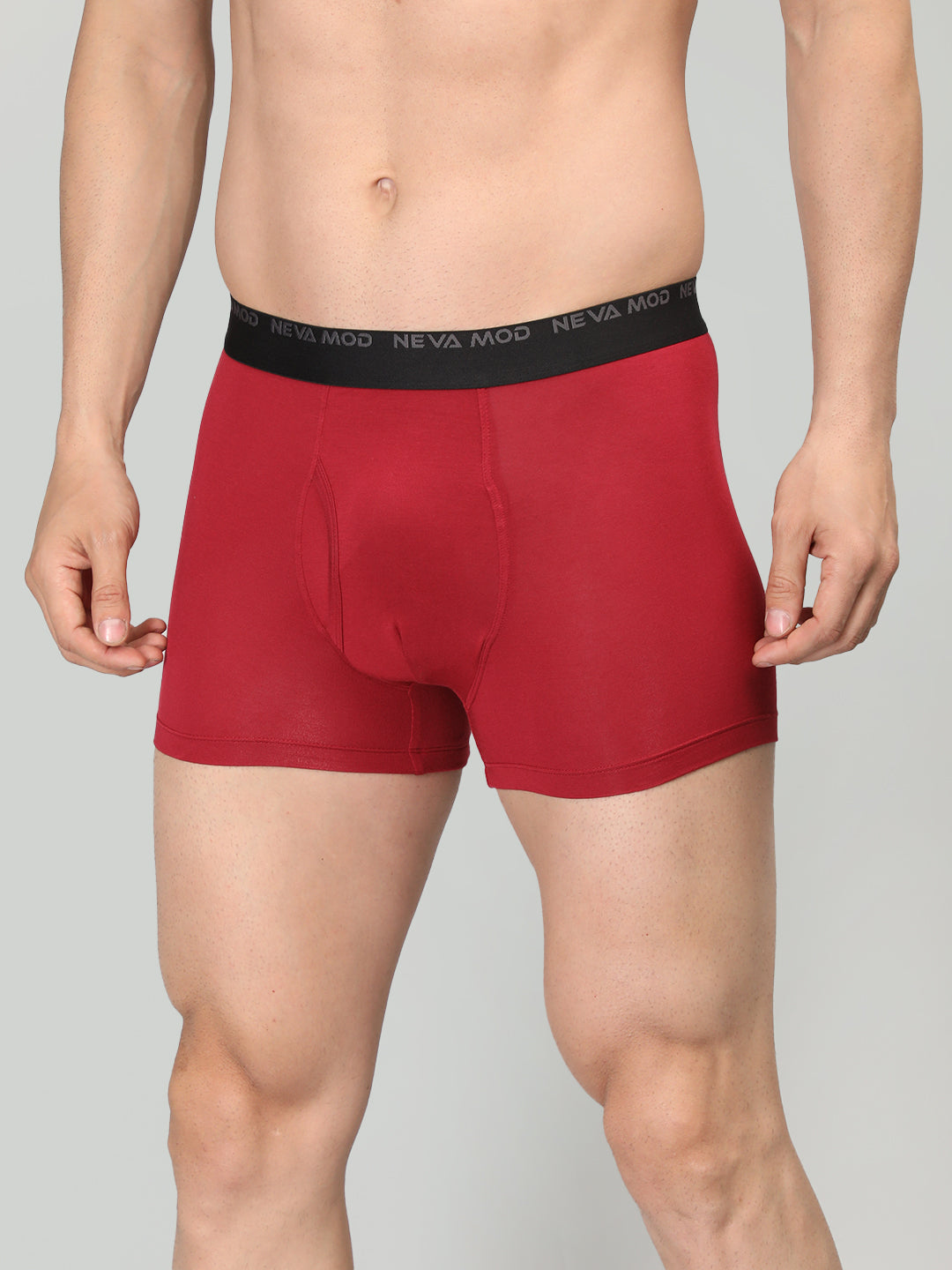 Neva Modal Solid Trunk for Men Elasticated Waistband Pack of 3