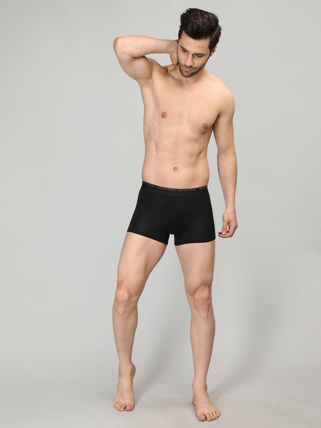 Neva Modal Solid Trunk for Men Elasticated Waistband Pack of 3
