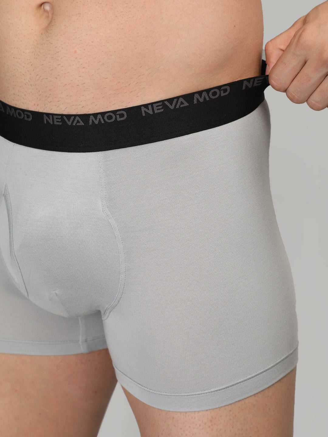 Neva Modal Solid Trunk for Men Elasticated Waistband Pack of 3