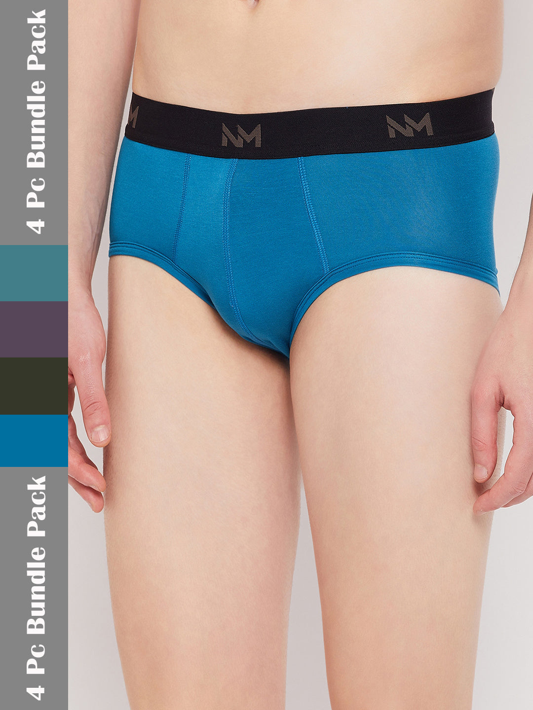 Neva Men's Modal Solid Brief| Pack of 4