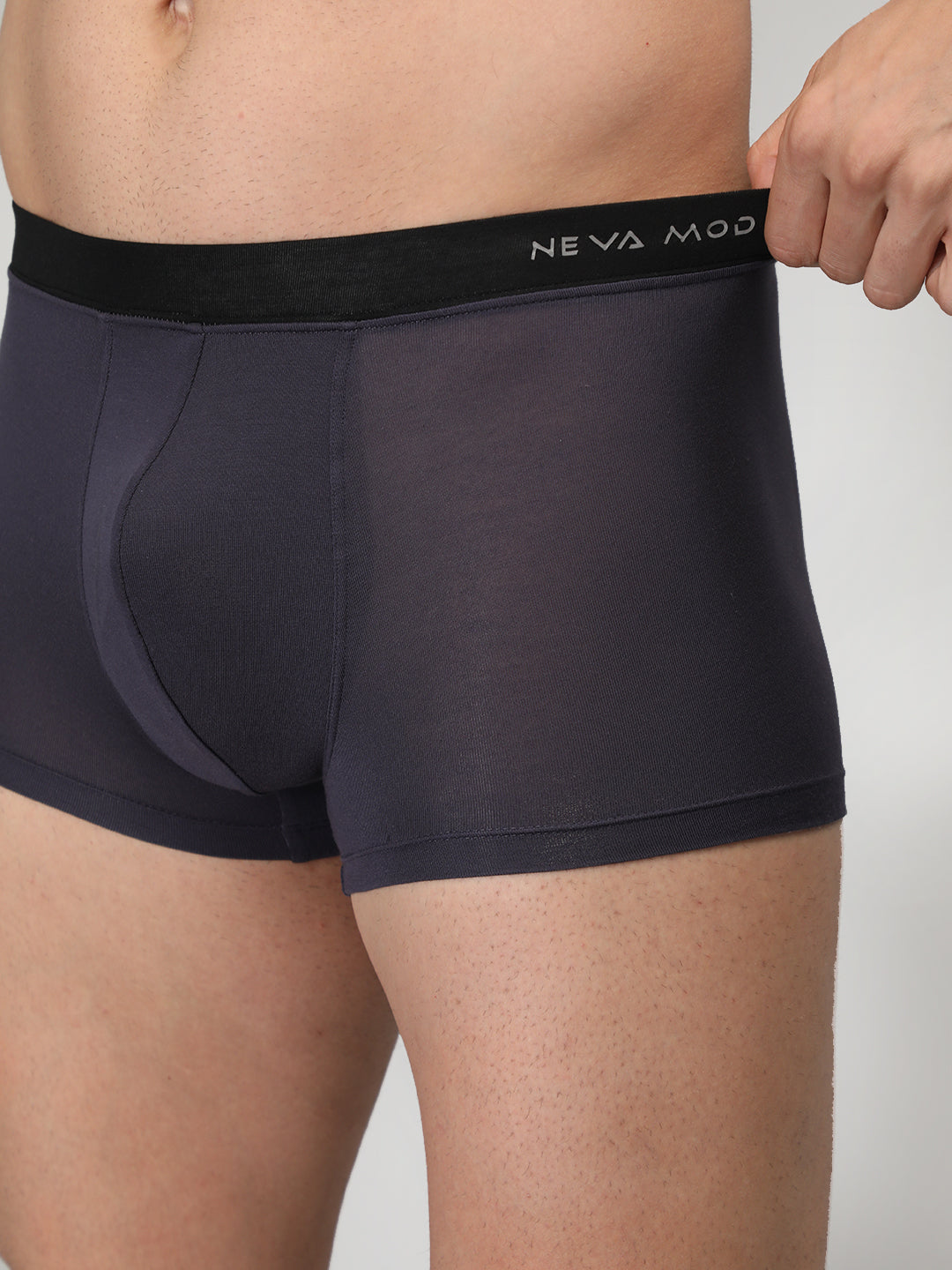 Neva Modal Solid Trunk for Men Elasticated Waistband Pack of 3