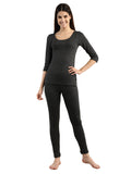 Neva Esancia Women Scoop Neck 3/4th Sleeve Thermal Upper & Bottom Set