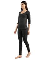 Neva Esancia Women Scoop Neck 3/4th Sleeve Thermal Upper & Bottom Set