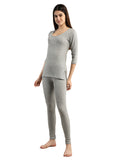 Neva Esancia Women Scoop Neck 3/4th Sleeve Thermal Upper & Bottom Set