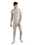 Neva Men's Esancia Round Neck Half Sleeve Thermal Upper & Bottom Set