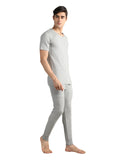 Neva Men's Esancia Round Neck Half Sleeve Thermal Upper & Bottom Set