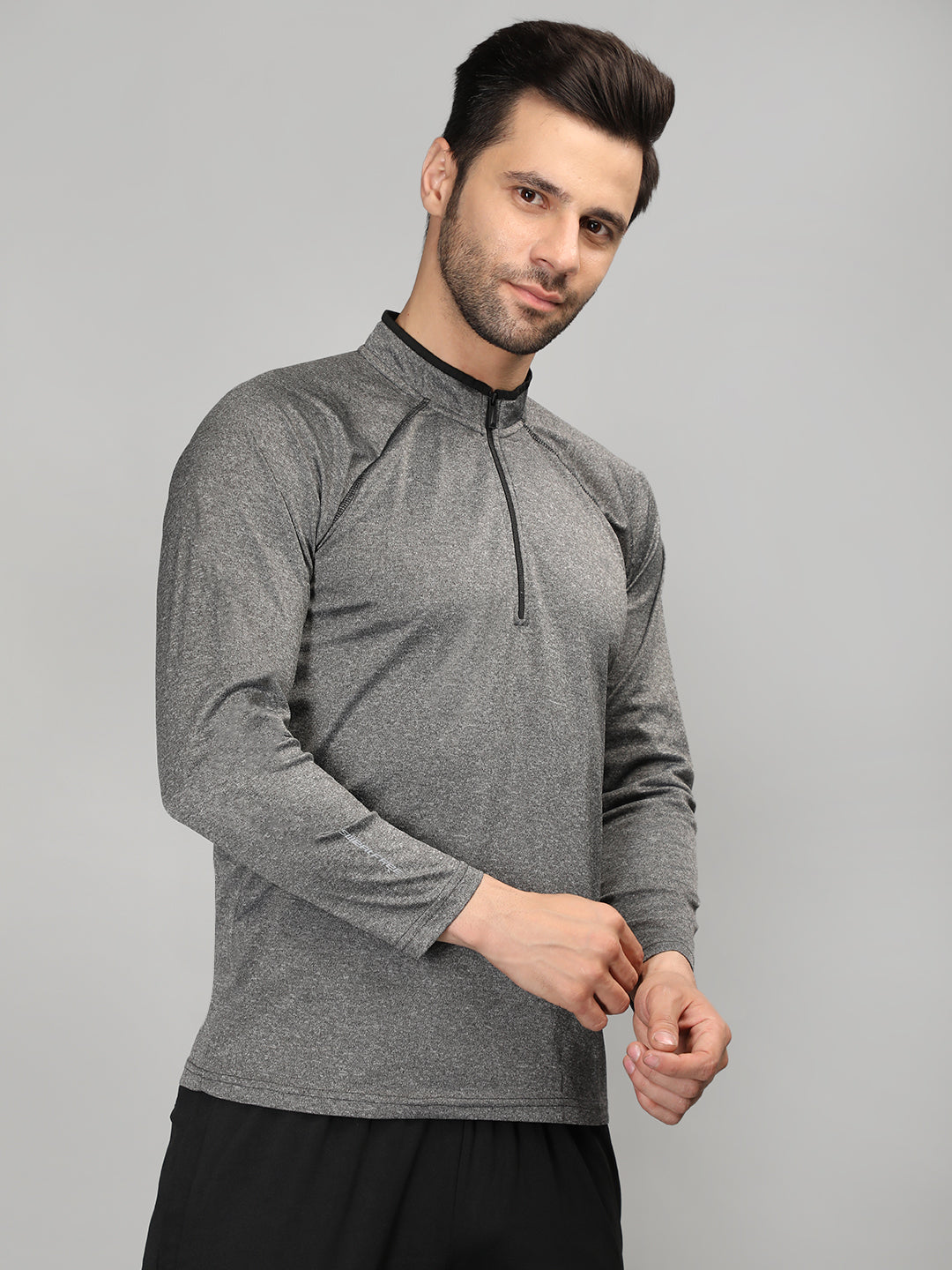 Neva Men T-Neck Full Sleeves T-shirt Textured pattern