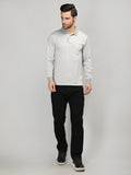 Neva Men Polo Neck Full Sleeves T-shirt Striped pattern