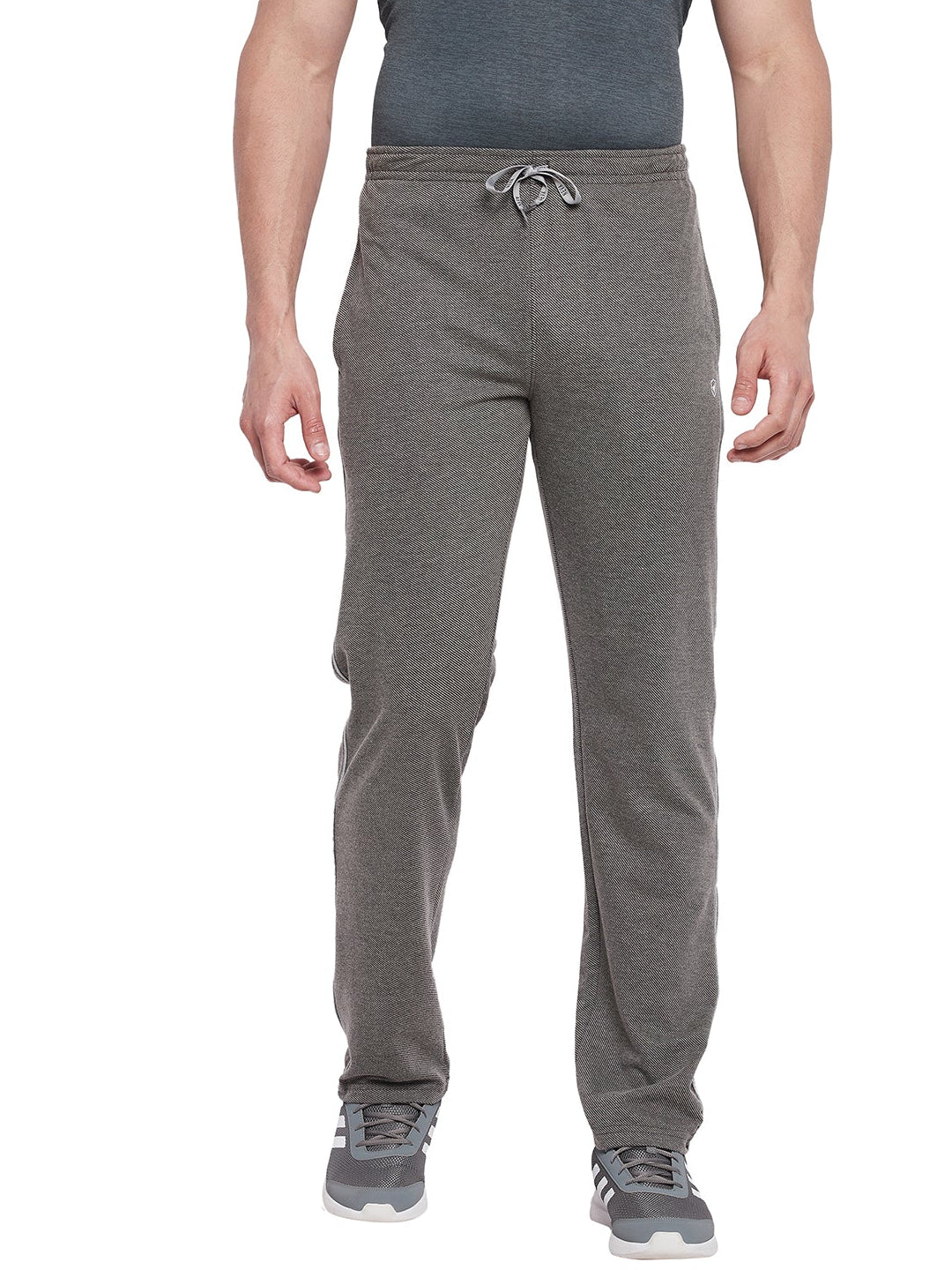 Neva Men Two Tone Cotton Rich Trackpant with Contrast side Piping- Anthra