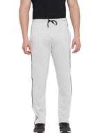 Neva Men Two Tone Cotton Rich Trackpant with Contrast side Piping- Light Grey