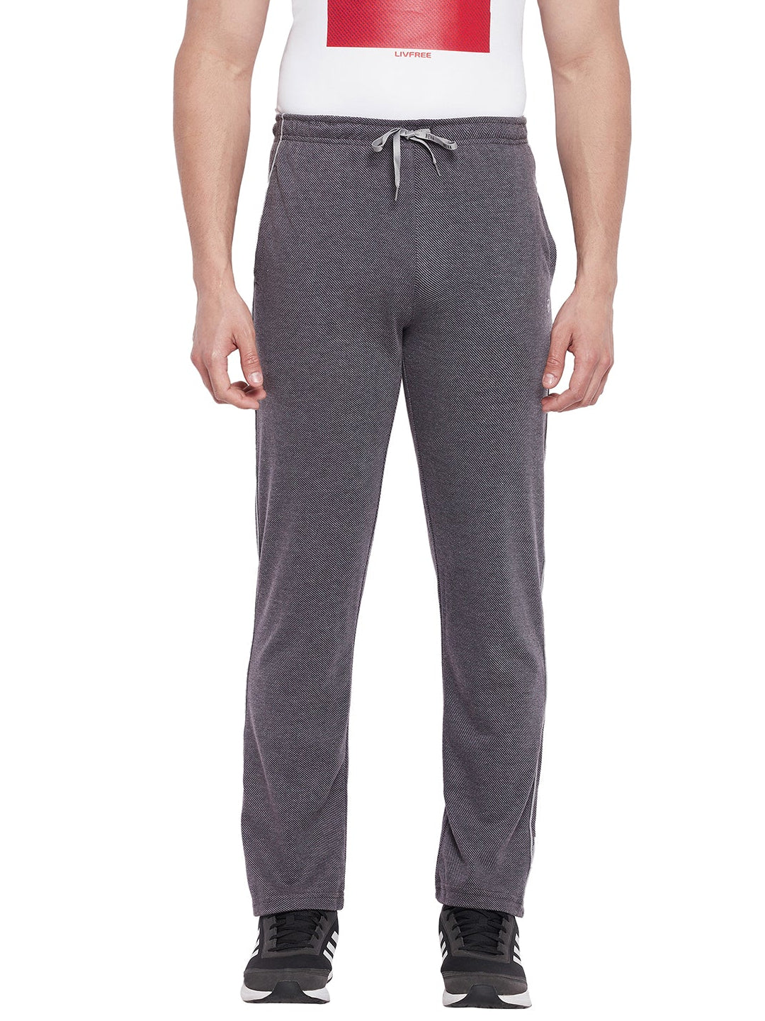 Neva Men Two Tone Cotton Rich Trackpant with Contrast side Piping- Navy