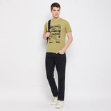 LivFree Men's T-Shirt Round Neck Half Sleeves in Printed pattern  - Beach Mix