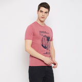 LivFree Men's T-Shirt Round Neck Half Sleeves in Printed pattern  - Onion
