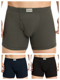 Neva PEP pack of 3 Trunk for Men elasticated waistband front open fly