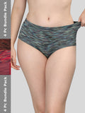 Neva Modal Women Panty Textured print Pack of 4