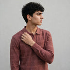 Sap Jacquard Knit F/S Pocket Polo T-Shirt