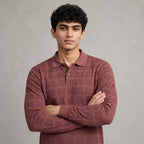 Sap Jacquard Knit F/S Pocket Polo T-Shirt
